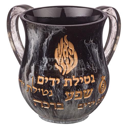 נטלה יוקרתית שחור-זהב דגם 'האש שלי' – להידור מצווה ועיצוב